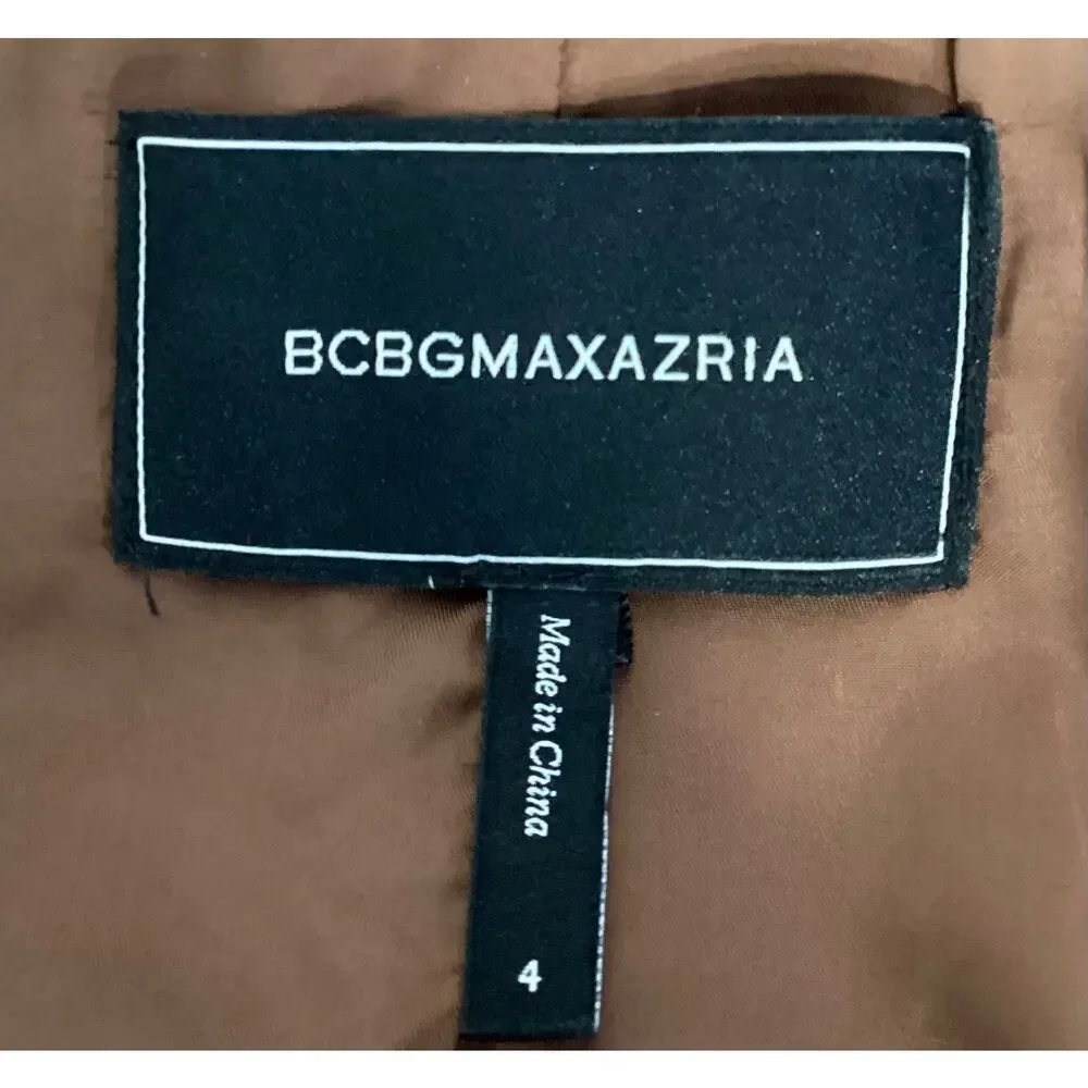 Bcbgmaxazria Tailored Caramel Single-Button Blazer Size 4 - Picture 4 of 4